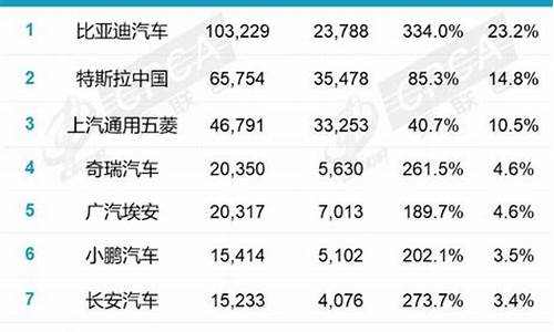 新能源汽车厂商销量排名_新能源汽车厂商销量排名前十