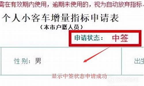 小型汽车摇号结果查询